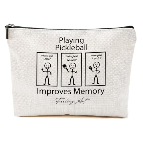 CVYW Lustige Pickleball-Geschenk-Make-up-Tasche, Pickleball-Zubehör, Damen-Kosmetiktasche für Damen, Verbessert das Gedächtnis, 10.5"x 7"x 2.5" CVYW Lustige Pickleball-Geschenk-Make-up-Tasche, Pickleball-Zubehör, Damen-Kosmetiktasche für Damen, Verbessert das Gedächtnis, 10.5"x 7"x 2.5" von CVYW