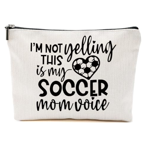 CVYW Lustiges Fußball-Mama-Geschenk, Make-up-Tasche, Fußballgeschenk, Fußballsachen, Kosmetiktasche für Damen, Fußball 1, 10.5"x 7"x 2.5" CVYW Lustiges Fußball-Mama-Geschenk, Make-up-Tasche, Fußballgeschenk, Fußballsachen, Kosmetiktasche für Damen, Fußball 1, 10.5"x 7"x 2.5" von CVYW