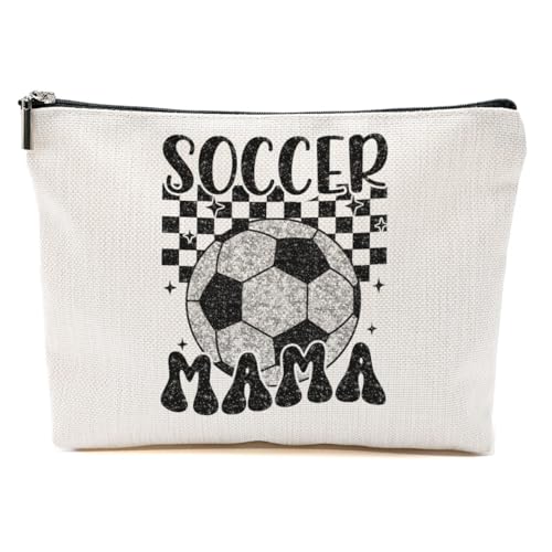 CVYW Lustiges Fußball-Mama-Geschenk, Make-up-Tasche, Fußballgeschenk, Fußballsachen, Kosmetiktasche für Damen, Soccer Mama 2, 10.5"x 7"x 2.5" CVYW Lustiges Fußball-Mama-Geschenk, Make-up-Tasche, Fußballgeschenk, Fußballsachen, Kosmetiktasche für Damen, Soccer Mama 2, 10.5"x 7"x 2.5" von CVYW