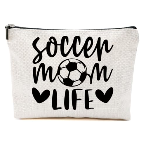 CVYW Lustiges Fußball-Mama-Geschenk, Make-up-Tasche, Fußballgeschenk, Fußballsachen, Kosmetiktasche für Damen, Soccer Mom Life 1, 10.5"x 7"x 2.5" CVYW Lustiges Fußball-Mama-Geschenk, Make-up-Tasche, Fußballgeschenk, Fußballsachen, Kosmetiktasche für Damen, Soccer Mom Life 1, 10.5"x 7"x 2.5" von CVYW