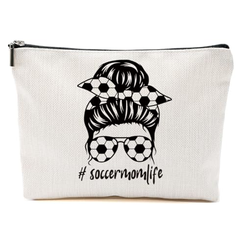 CVYW Lustiges Fußball-Mama-Geschenk, Make-up-Tasche, Fußballgeschenk, Fußballsachen, Kosmetiktasche für Damen, Soccer Mom Life 2, 10.5"x 7"x 2.5" CVYW Lustiges Fußball-Mama-Geschenk, Make-up-Tasche, Fußballgeschenk, Fußballsachen, Kosmetiktasche für Damen, Soccer Mom Life 2, 10.5"x 7"x 2.5" von CVYW