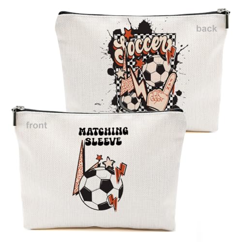 CVYW Lustiges Fußball-Mama-Geschenk, Make-up-Tasche, Fußballgeschenk, Kosmetiktasche für Damen, Passende Hülle, 10.5"x 7"x 2.5" CVYW Lustiges Fußball-Mama-Geschenk, Make-up-Tasche, Fußballgeschenk, Kosmetiktasche für Damen, Passende Hülle, 10.5"x 7"x 2.5" von CVYW