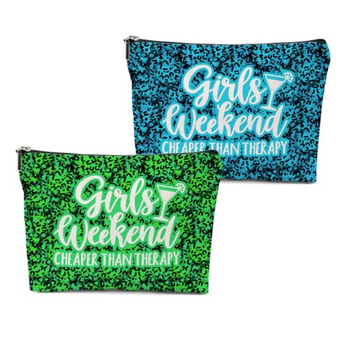 CVYW Mädchen-Wochenend-Geschenke, Mädchenausflug 2024, Make-up-Tasche, Mädchen, Ausflug, Geschenke, Gastgeschenke, Sommergeschenke für Frauen, Freunde, 2 x Mädchen-Wochenende 2, 10.5"x 7"x 2.5" von CVYW