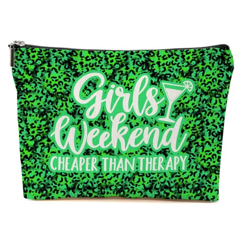 CVYW Mädchen-Wochenend-Geschenke, Mädchenausflug 2024, Make-up-Tasche, Mädchen, Ausflug, Geschenke, Gastgeschenke, Sommergeschenke für Frauen, Freunde, Grün , 10.5"x 7"x 2.5" von CVYW