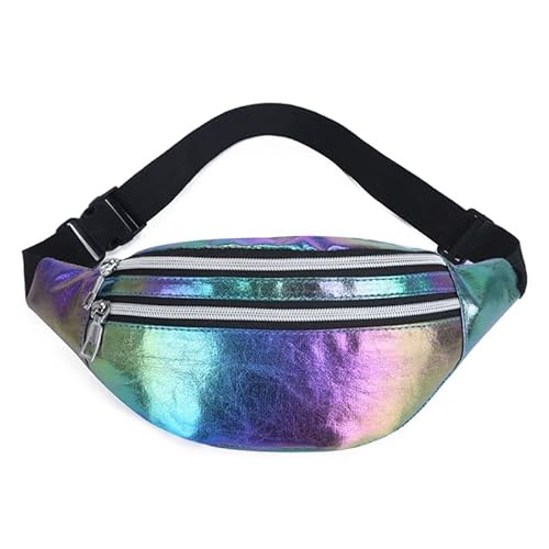 Bauchtasche für Damen, holografische Bauchtasche, süße Hüfttasche, modische Schultertasche für Handys für Partys und Reisen von CVZQTE