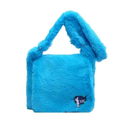 CVZQTE 2023 NEU Umhängetasche Schultasche Büchertasche Einfarbig Mode Umhängetasche für Mädchen Frauen Vielseitige Plüschtasche von CVZQTE