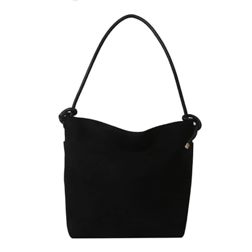 CVZQTE Bucket Bag Handtasche Vintage Crossbody Bag Tote Mode Vielseitige Schultertasche für Frauen Mädchen Große Kapazität Einkaufstasche, Schwarz von CVZQTE