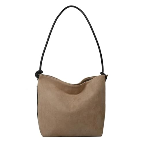 CVZQTE Bucket Bag Handtasche Vintage Crossbody Bag Tote Mode Vielseitige Schultertasche für Frauen Mädchen Große Kapazität Einkaufstasche, khaki von CVZQTE