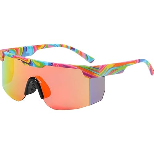 CVZQTE Coole Sport-Sonnenbrille für Damen und Herren, Outdoor-Radsportbrille, Anti-UV-Sonnenbrille, beliebte Brillen, winddichte Sonnenbrille von CVZQTE