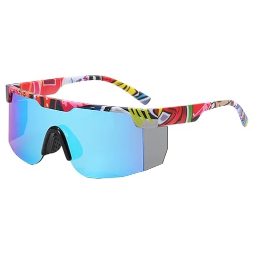 CVZQTE Coole Sport-Sonnenbrille für Damen und Herren, Outdoor-Radsportbrille, Anti-UV-Sonnenbrille, beliebte Brillen, winddichte Sonnenbrille von CVZQTE