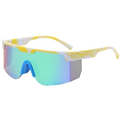 CVZQTE Coole Sport-Sonnenbrille für Damen und Herren, Outdoor-Radsportbrille, Anti-UV-Sonnenbrille, beliebte Brillen, winddichte Sonnenbrille von CVZQTE