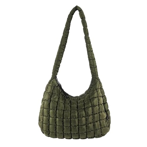 CVZQTE Damen Handtasche Praktische Plissee Schultertasche Nylon Crossbody Geldbörse Geeignet für verschiedene Anlässe, armee-grün von CVZQTE