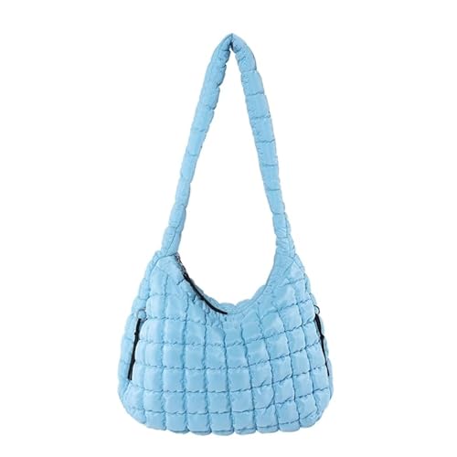 CVZQTE Damen Handtasche Praktische Plissee Schultertasche Nylon Crossbody Geldbörse Geeignet für verschiedene Anlässe, blau von CVZQTE