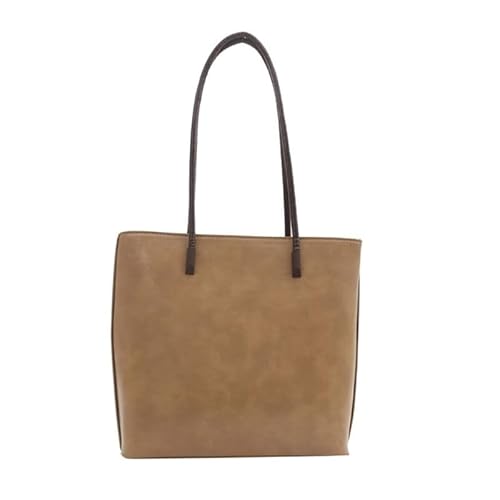 CVZQTE Damen-Schultertasche, weiches PU-Leder, große Kapazität, für Herbst und Winter, Unterarmtasche zum Einkaufen, khaki von CVZQTE