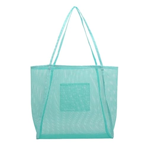 CVZQTE Damen Tasche Mode Strandtasche Große Kapazität Handtasche Mesh Schultertasche Strand Spielzeug Tasche Mädchen Urlaubstasche Sand Spielzeug Tasche von CVZQTE