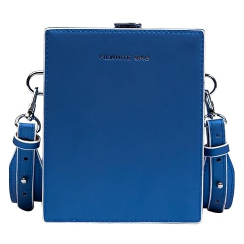 CVZQTE Damen-Umhängetasche aus PU-Leder, für Mädchen, Handy, Umhängetasche, einfarbig, modische Einkaufstasche, blau von CVZQTE