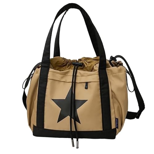 CVZQTE Damen-Umhängetasche mit Sternenmuster, Nylon-Handtasche, große Kapazität, Umhängetasche, Unisex-Messenger-Tasche, modische Schulranzen-Tasche von CVZQTE
