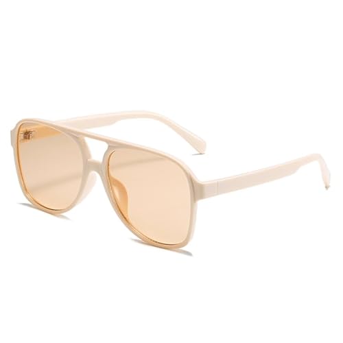 CVZQTE Doppelstrahl-Sonnenbrille für Mädchen, rechteckiger Rahmen, Brille für Teenager, Hiphop-Trend, Nachtclub, Party-Sonnenbrille für Erwachsene und Teenager von CVZQTE
