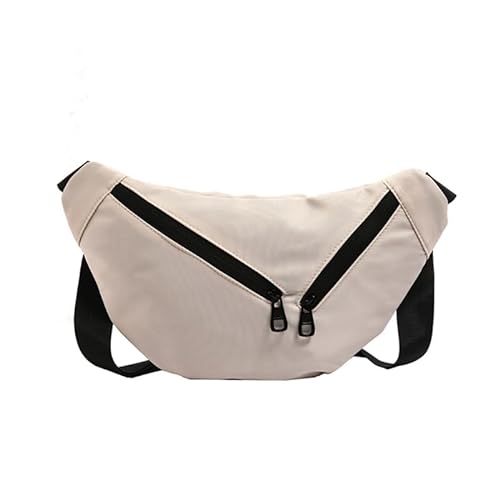CVZQTE Dumpling Bag Fashion Crossbody Bag Large Capacity Shoulder Bag Versatile Travel Bag for Teen Unisex Nylon Sports Bag, weiß von CVZQTE