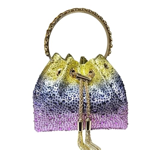 CVZQTE Elegante Eevening Tasche Kordelzug Cluth Geldbörse Modische Umhängetasche für Partys und Festivals, violett von CVZQTE