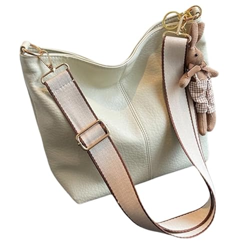 CVZQTE Elegante PU-Handtasche mit großem Fassungsvermögen und breitem Riemen, Schulter- und Umhängetasche für Frauen und Mädchen von CVZQTE