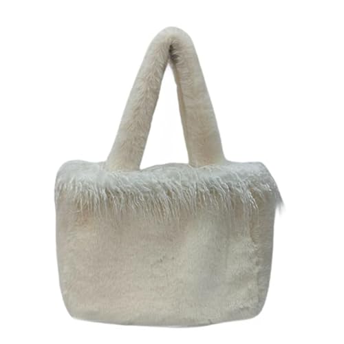 CVZQTE Geräumige Plüsch-Umhängetasche Hochwertiges Material Praktische und vielseitige große Handtasche für Damen von CVZQTE