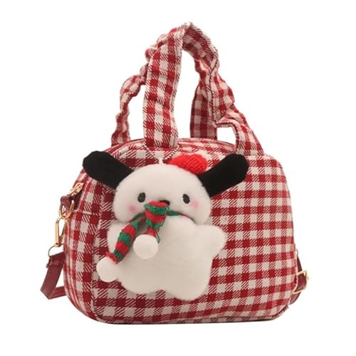 CVZQTE Japanische Handtasche, süße Umhängetasche, Damen-Umhängetasche, geeignet für Studenten und Berufstätige, rot, With pendant von CVZQTE