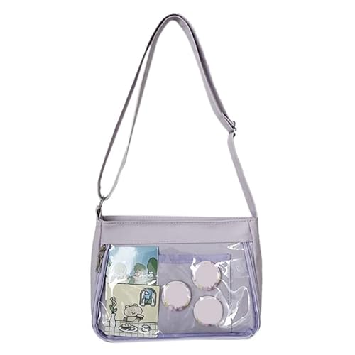 CVZQTE Japanische High School Mädchen JK Tasche Damen Nylon Handtaschen und Geldbörsen Transparente Itabag Damen Umhängetaschen von CVZQTE