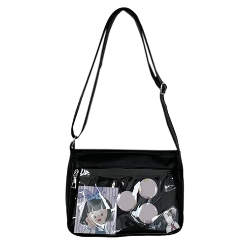 CVZQTE Japanische High School Mädchen JK Tasche Damen Nylon Handtaschen und Geldbörsen Transparente Itabag Damen Umhängetaschen von CVZQTE