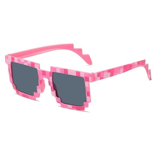 CVZQTE Lustige Sonnenbrille Mosaik-Sonnenbrille Y2k Thug Life-Sonnenbrille Pixel Gangster Quadratische Sonnenbrille Schatten Uv400-Sonnenbrille von CVZQTE