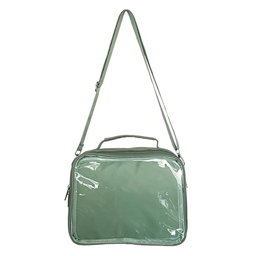 CVZQTE Mehrzweck-Ita-Rucksäcke, Umhängetasche, Schultertasche, transparenter Reißverschluss, Pin-Display-Tasche, grün von CVZQTE