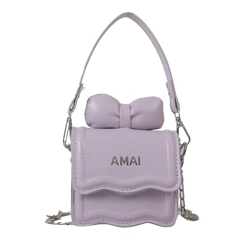 CVZQTE Mini-Handtasche mit Schleife für Damen und Mädchen, kompakte und leichte Umhängetasche, leicht zu tragende Umhängetasche für Mädchen von CVZQTE