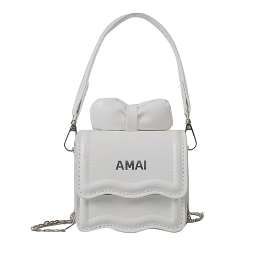 CVZQTE Mini-Handtasche mit Schleife für Damen und Mädchen, kompakte und leichte Umhängetasche, leicht zu tragende Umhängetasche für Mädchen von CVZQTE