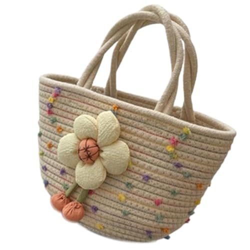 CVZQTE Modische Strickhandtasche mit lebendigem Pompom-Dekor. Praktische Tragetasche. Modische Tasche. Ein Muss für Fashionistas. von CVZQTE