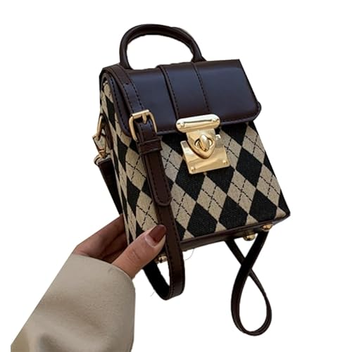 CVZQTE Modische Umhängetasche für Damen mit Gittermuster. Vielseitige Umhängetasche für Mädchen. Modische Tasche, ideal für Partynächte. von CVZQTE