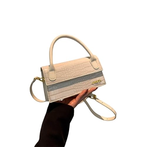 CVZQTE Modische Umhängetasche mit großem Fassungsvermögen, Umhängetasche für Damen und Mädchen, vielseitige Handtasche, Tasche mit Steinstruktur, PU-Tragetasche von CVZQTE
