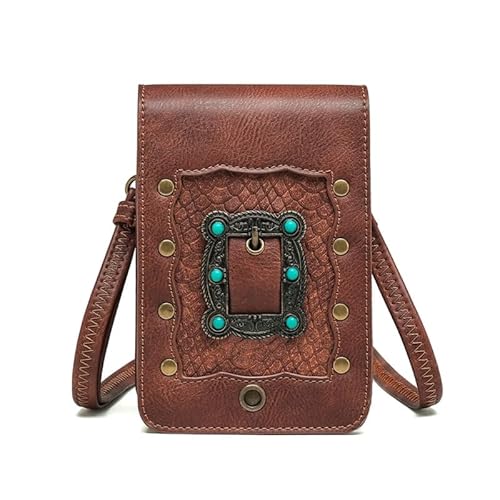 CVZQTE PU-Tasche Umhängetasche Mini Square Bag Punk Gürteltasche Handytasche Schultertasche für Mädchen Frauen Vielseitige Reisetasche Trendy Tasche von CVZQTE