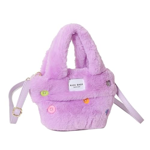 CVZQTE Plüsch-Handtasche, Fluffys TotesBag, modische Umhängetasche, vielseitige Schultertasche für Frauen und Mädchen, große Kapazität, trendige Tasche von CVZQTE