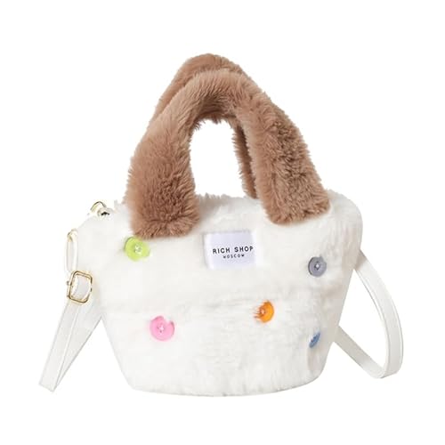 CVZQTE Plüsch-Handtasche, Fluffys TotesBag, modische Umhängetasche, vielseitige Schultertasche für Frauen und Mädchen, große Kapazität, trendige Tasche von CVZQTE