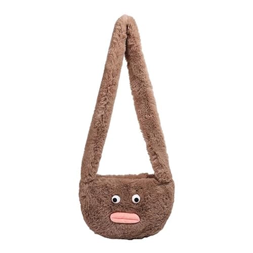 CVZQTE Plüsch Unterarmtasche Damen Plüsch Schultertasche Frauen Y2K Pelzige Geldbörse Plüsch Tragetasche für Herbst und Winter, khaki von CVZQTE