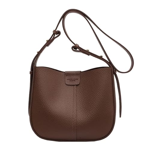 CVZQTE Schultertasche für Damen und Mädchen, großes Fassungsvermögen, einfarbig, mit kleiner Geldbörse, Umhängetasche, vielseitige modische Tasche, Kaffeebraun von CVZQTE