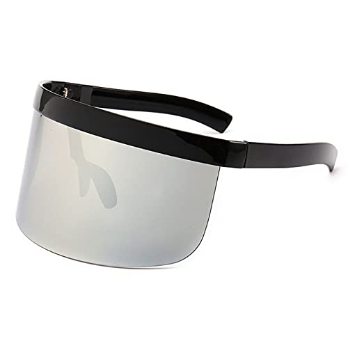 CVZQTE Sonnenbrille mit Maskenschutzlinse und großem Rahmen, Retro-Sonnenbrille mit rundem Rahmen, europäische und amerikanische Persönlichkeits-Sonnenbrille von CVZQTE