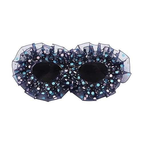 CVZQTE Street Sonnenbrille für Mädchen, Vintage, lustige Spitze, kreativ, Brille für Teenager, Hiphop-Trend, gepunkteter Spitzenrahmen für Erwachsene und Teenager von CVZQTE