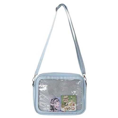 CVZQTE Süße Lolita-Tasche für Damen, transparentes PVC, Umhängetasche, Sommer-Schultertasche, Geldbörse im japanischen Stil für die Arbeit, Geschäftsreisen von CVZQTE