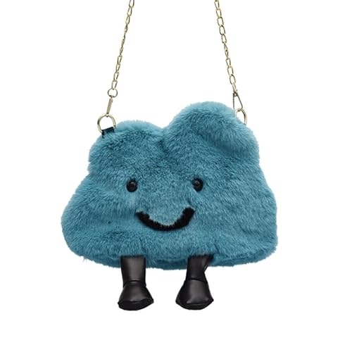 CVZQTE Süße kleine, wolkenförmige Umhängetasche, Handtasche mit Kette, modische Schultertasche für Mädchen von CVZQTE