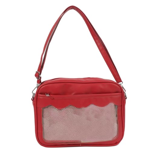 CVZQTE Transparente Tragetasche für Damen, transparente Umhängetasche, süße Schultertasche, Messenger-Tasche mit verstellbarem Riemen, schöne Dating-Tasche von CVZQTE