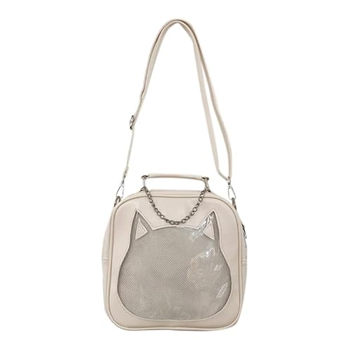 CVZQTE Trendige PU-Umhängetasche, vielseitige Umhängetasche, modischer PU-Rucksack, Mini-Handtasche, geeignet für Reisen oder den täglichen Gebrauch, beige von CVZQTE