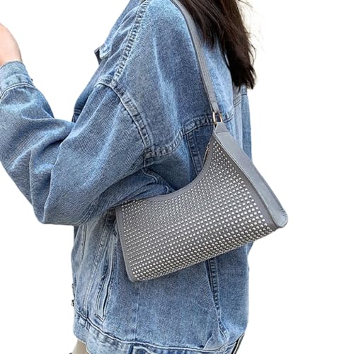 CVZQTE Trendy funkelnde Handtasche mit Diamanten, modische und vielseitige Tasche mit reichlich Stauraum, Abend- und Balltasche für Frauen und Mädchen von CVZQTE