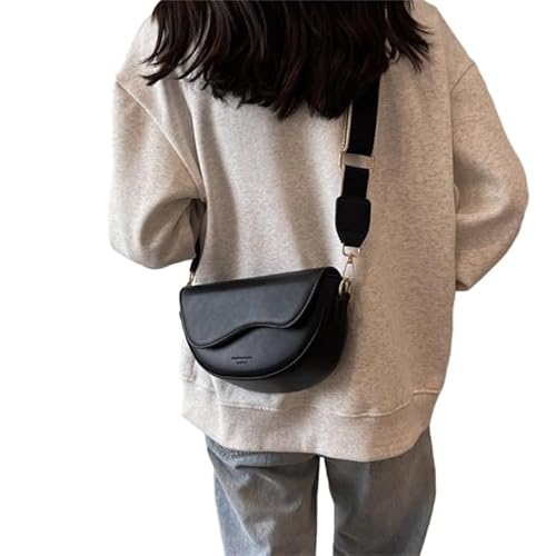 CVZQTE Umhängetasche, Freizeit-Modetasche, Schultertasche, vielseitige, trendige Tasche für Teenager-Mädchen, breiter Riemen, Mini-Handytasche aus Leder von CVZQTE
