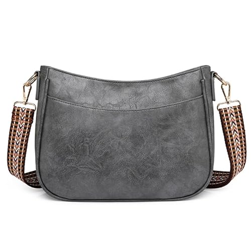 CVZQTE Umhängetasche aus PU-Leder für Damen, Tragetasche, breiter Riemen, Umhängetasche, große Kapazität, moderne Handtasche von CVZQTE